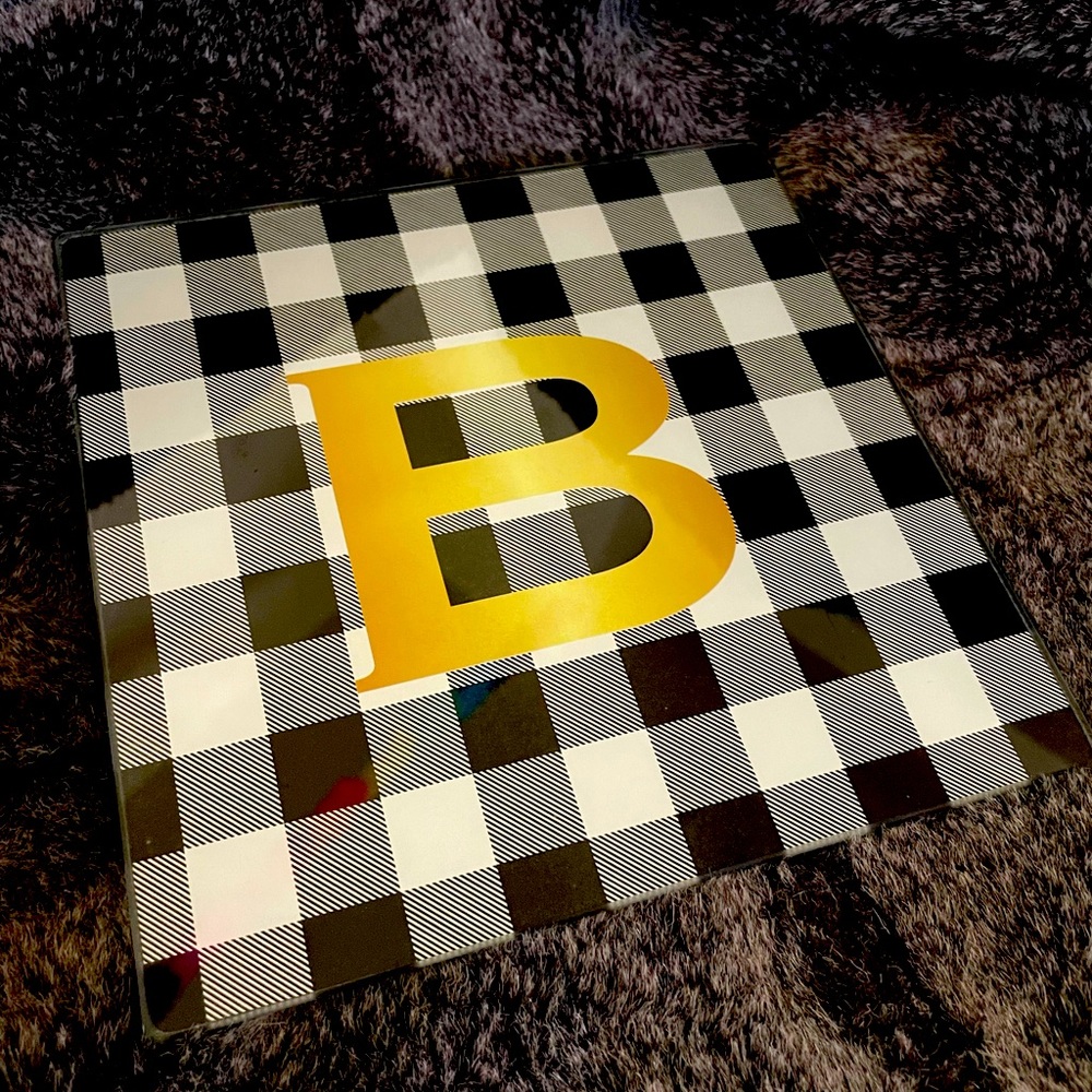 Monogram “B” Glass Trivet